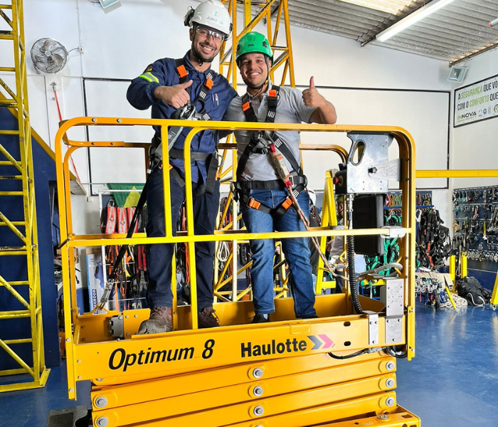 Treinamento de plataforma elevatória