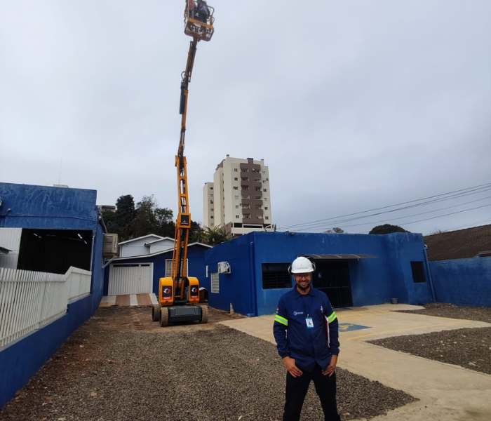 Treinamento de plataforma elevatória
