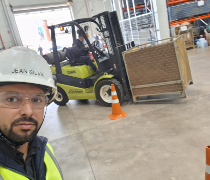 Operação segura de empilhadeira